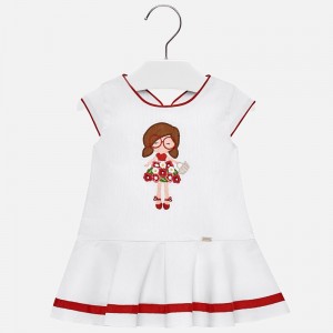 Rochie broderie talie joasa bebe fetita Mayoral 1929PV19ROSU